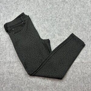 Liverpool Madonna Skinny Pants Women's Size 10 / 30 Petite Black Cheetah NWT